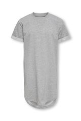 Only Girls Vestido T-shirt de manga curta cinzento