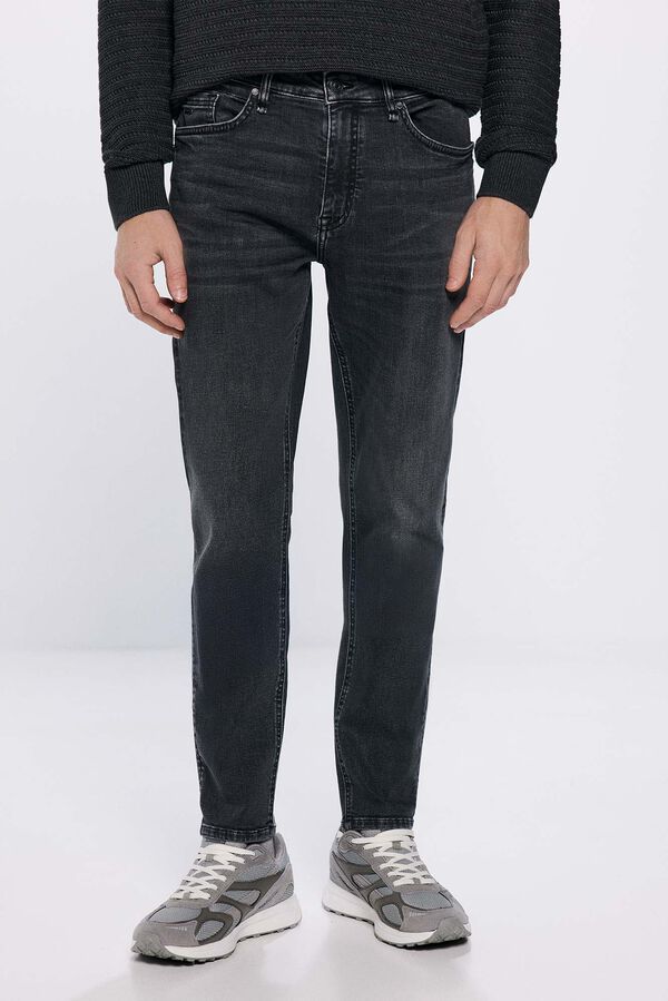 Springfield Jeans gris oscuro skinny fit gris