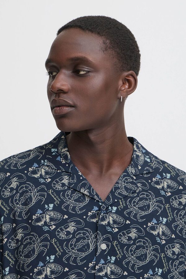 Blend Camisa de manga curta Bhascot  azul