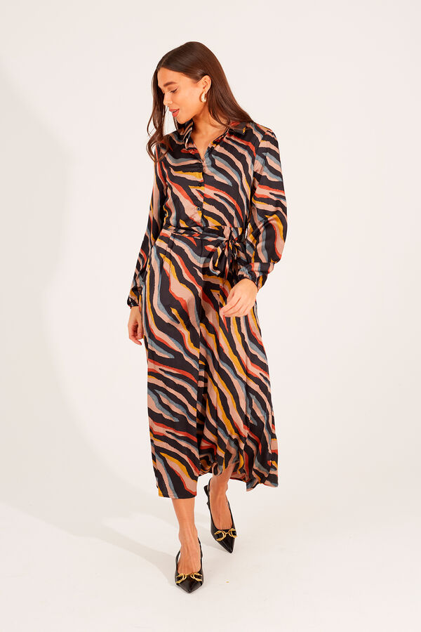 Brave Soul Vestido camisero largo estampado