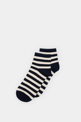 Springfield Meia riscas curta azul