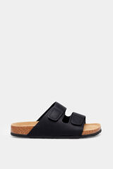 Springfield Sand&aacute;lia dupla tira velcro preto