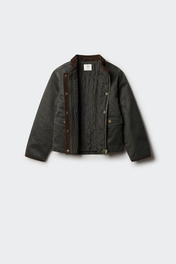 Springfield Kids Detalhes do Parka menina Caqui escuro