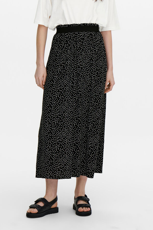 Only Langer Rock Print Gummibund preto