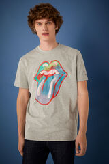 Springfield Camiseta Rolling Stones gris medio