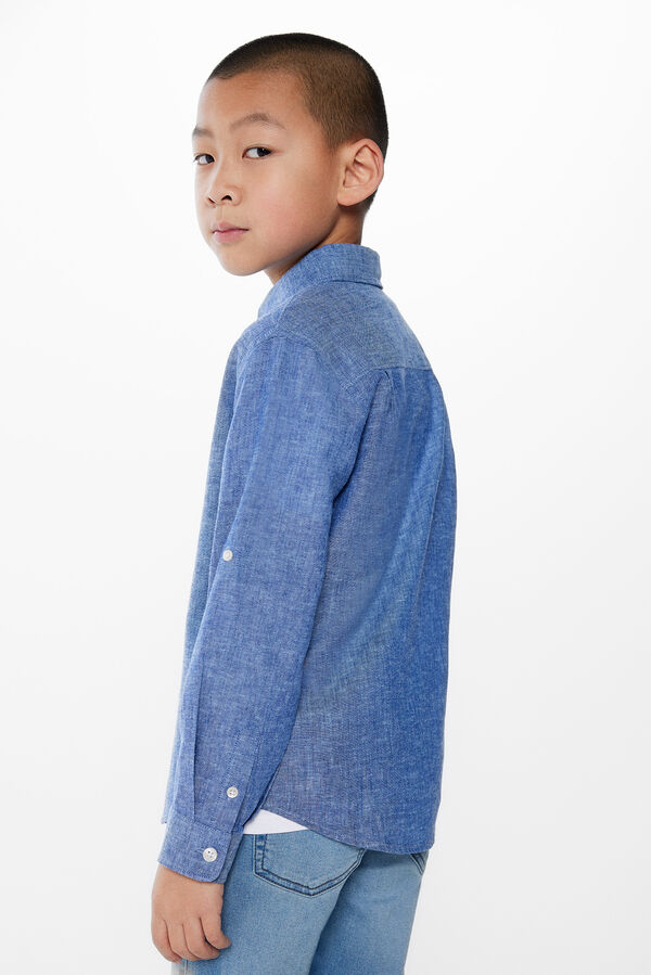 Springfield Kids Camisa lino ni&ntilde;o azul