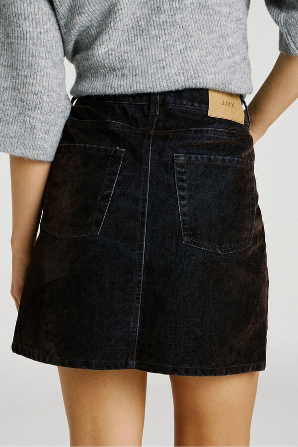 Jack & Jones Falda mini regular fit denim negro