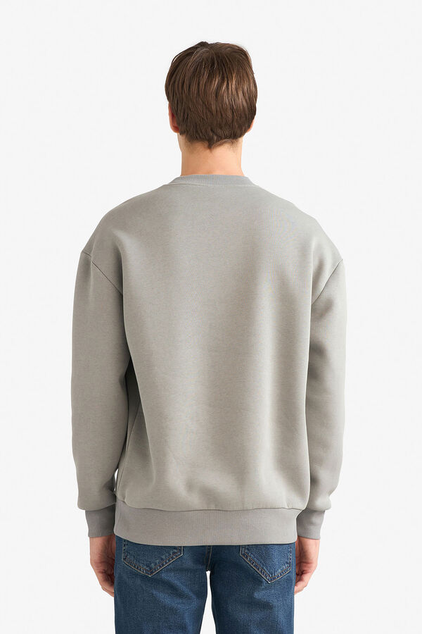 DeFacto Sudadera cuello redondo gris