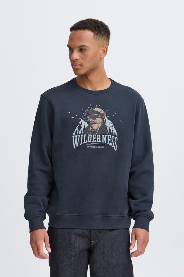 Blend Sudadera cuello redondo azul