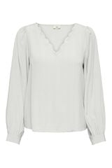 JDY Blusa manga larga fluida blanco