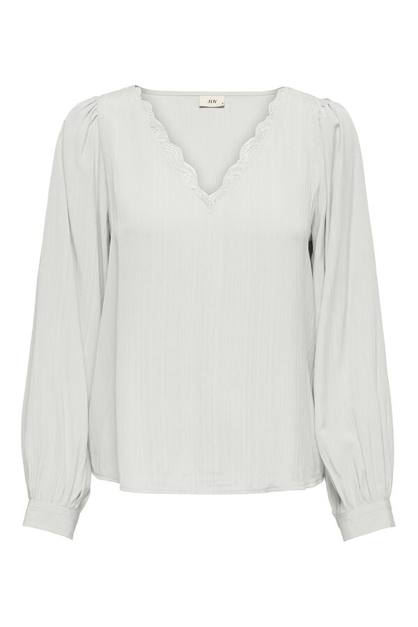 JDY Blusa manga larga fluida blanco