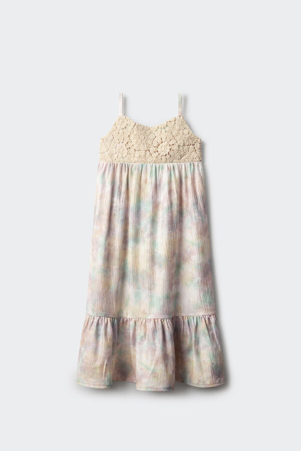 Springfield Kids Vestido tirantes crochet ni&ntilde;a rosa