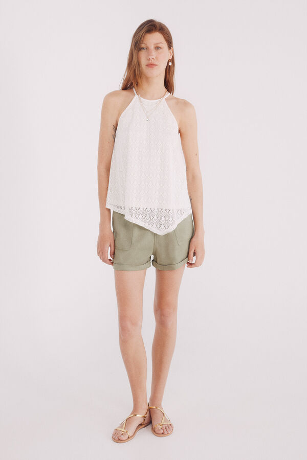 Springfield Shorts com bolsos de Lyocell verde