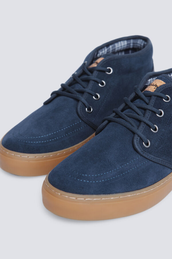 Springfield Croute casual de botim e couro azul