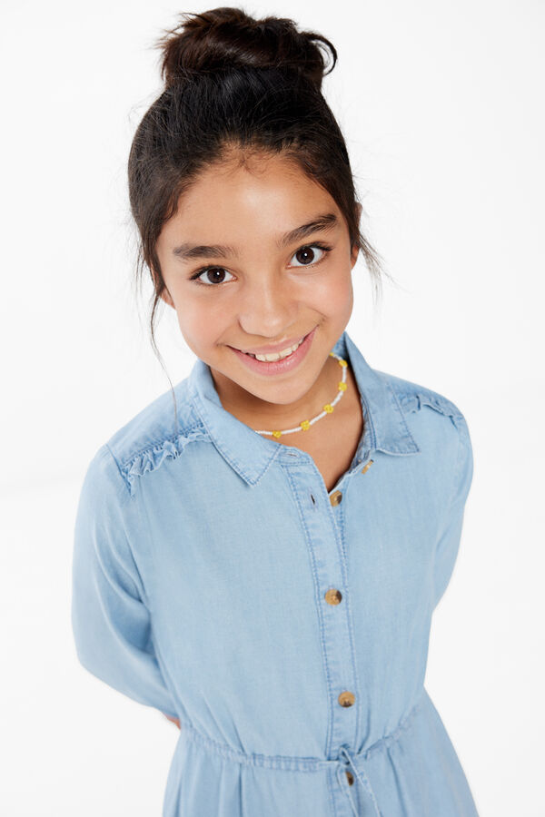 Springfield Kids Vestido denim menina azul