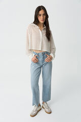 Tiffosi Cal&ccedil;a Jeans Reta Cropped Solange azul