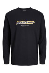 Jack & Jones PLUS Camiseta relaxed fit mangas largas Plus negro