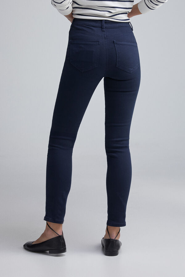Springfield Calça jeans cropped colorida azul