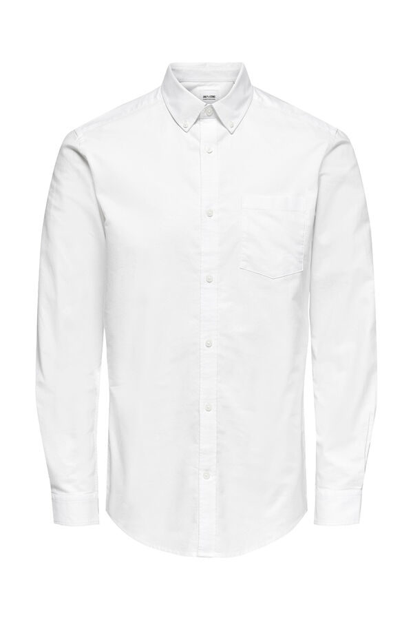 Only & Sons Camisa oxford branco
