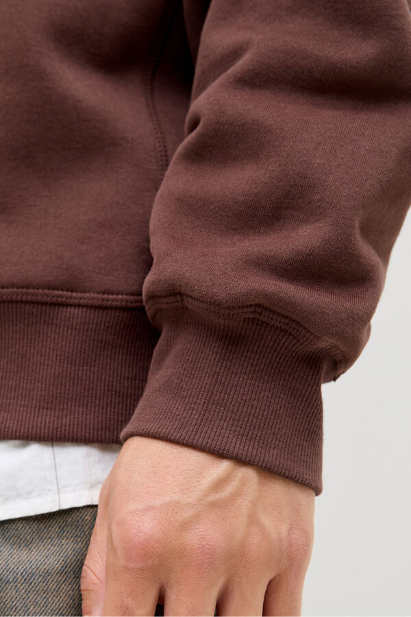 Jack & Jones Sudadera cuello cremallera burdeos