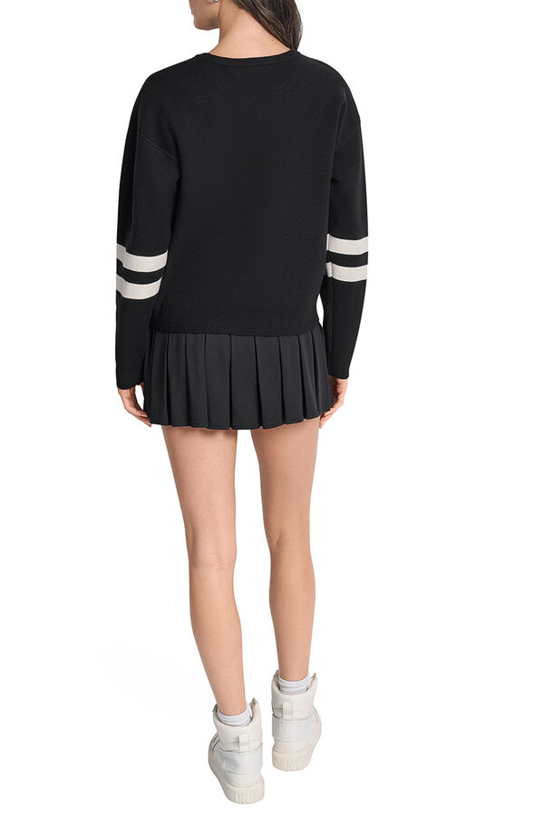 DKNY Jersey varsity negro