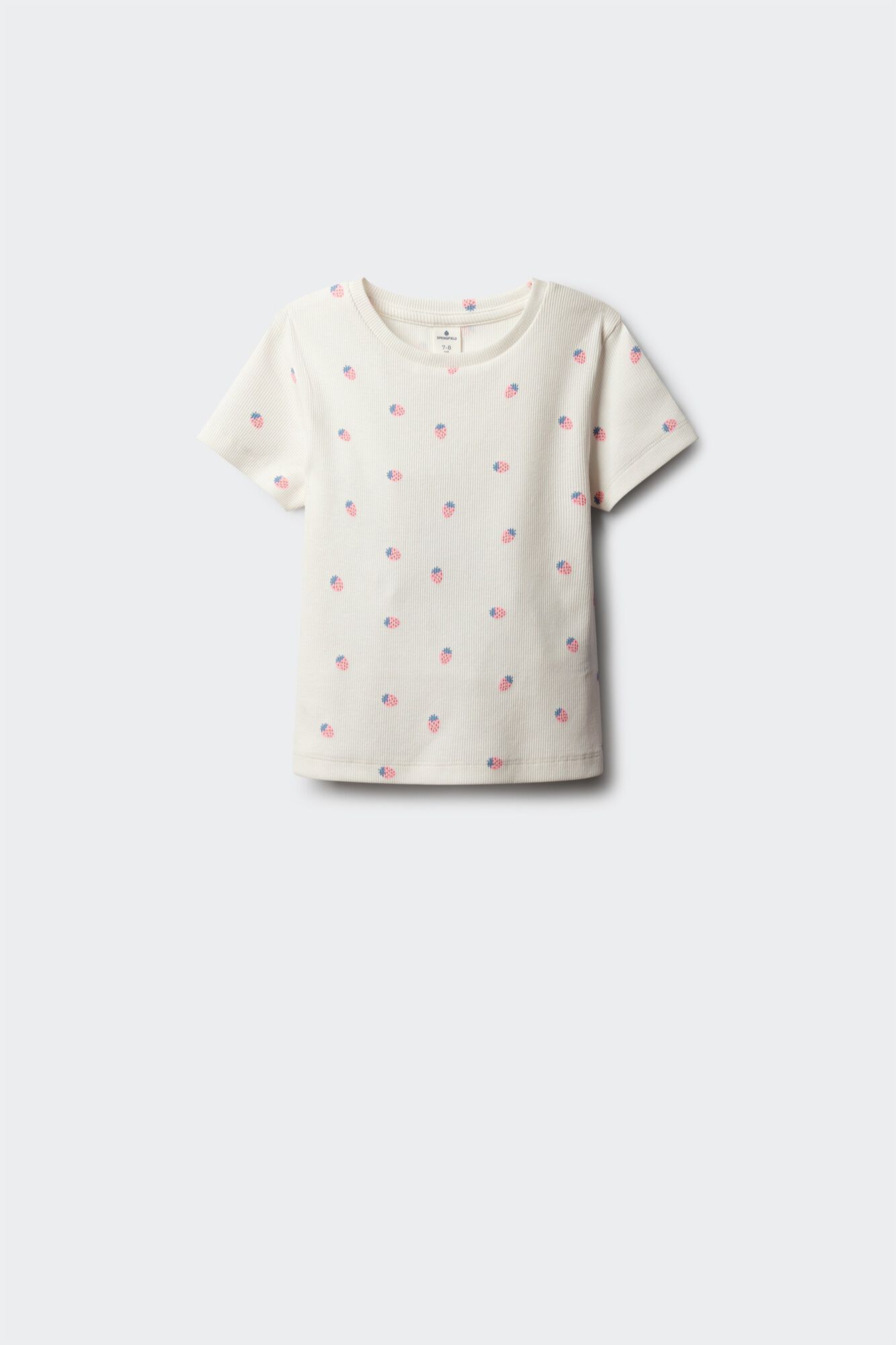 Springfield Kids Camiseta manga corta rib fresas ni&ntilde;a