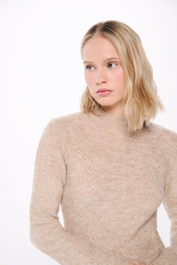 Springfield Vestido malha tricotado cru