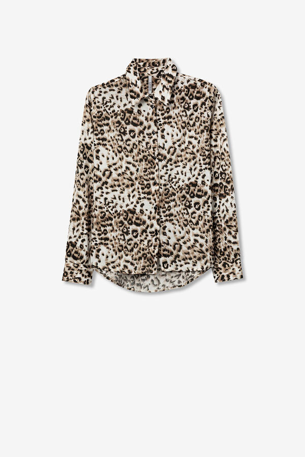 Tiffosi Camisa Estampado Leopardo nude