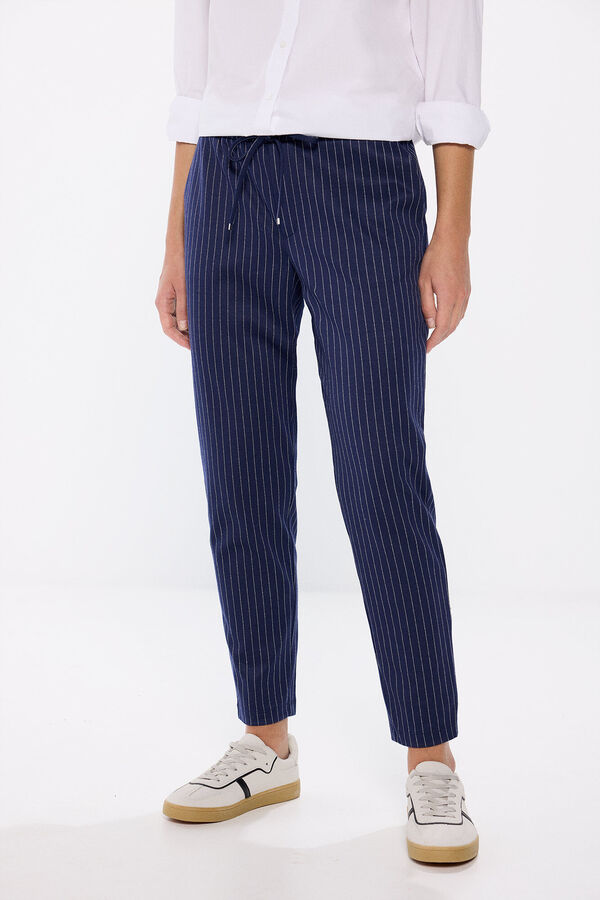 Springfield Pantal&oacute;n jogger punto circular azul