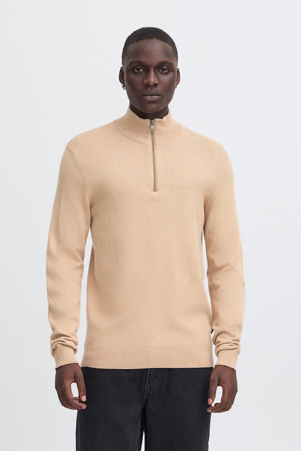 Blend Camisola de gola alta bege