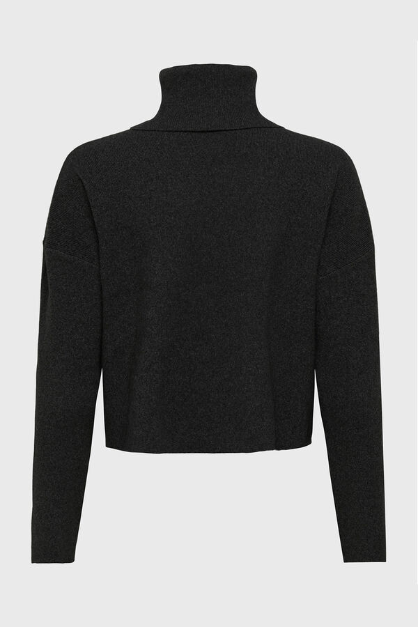 Only Jersey de cuello alto negro