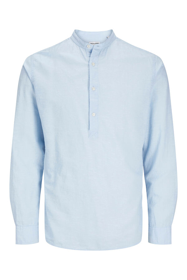 Jack & Jones Camisa meia carcela meia fit azul