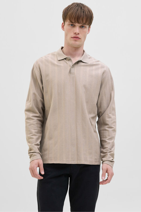 JJ REBEL Polo de manga larga gris