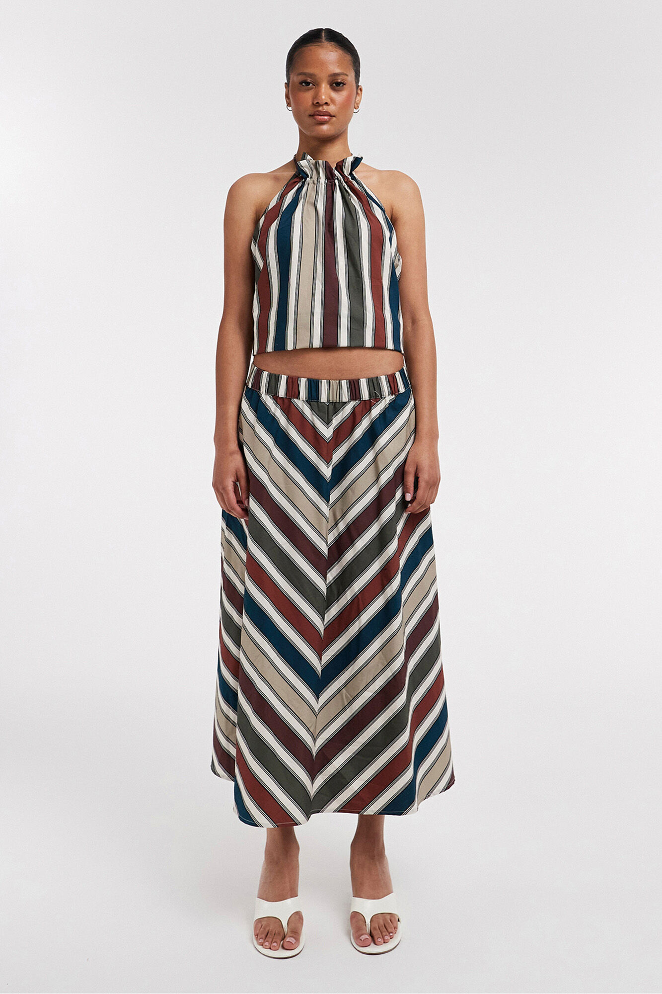 Topshop Saia midi estampada