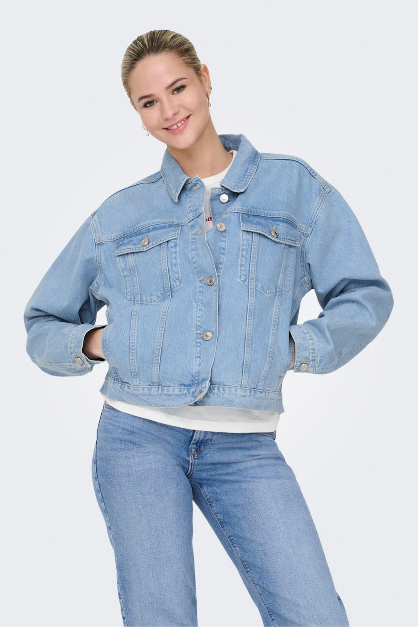 Only Chaqueta vaquera bolsillos delanteros