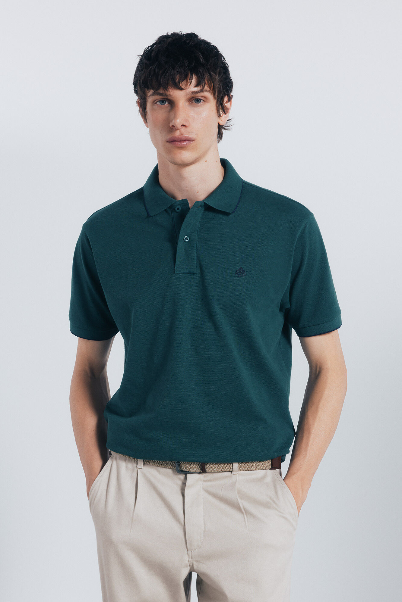 Springfield Polo piqu&eacute; fantas&iacute;a cuello tipping regular fit