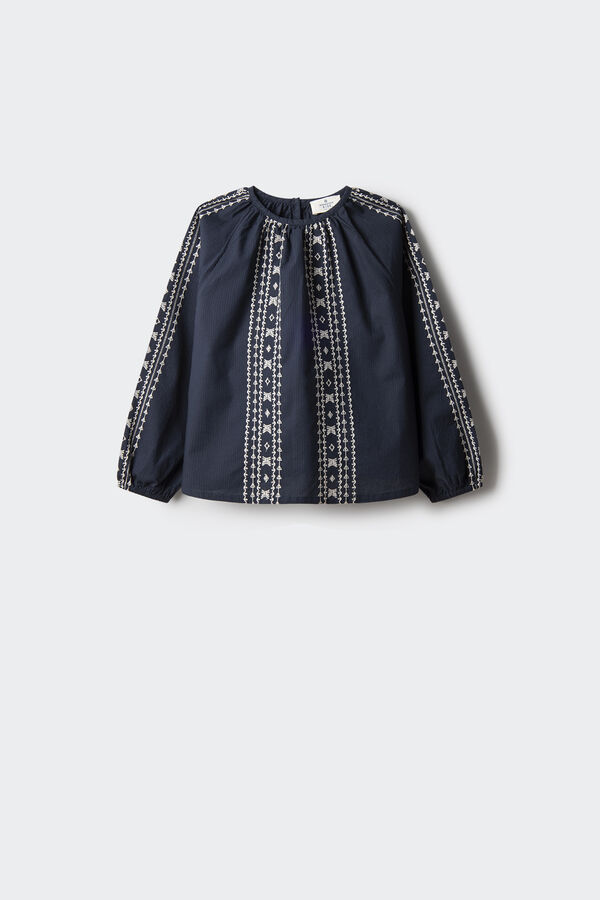 Springfield Kids Blusa bordados ni&ntilde;a azul