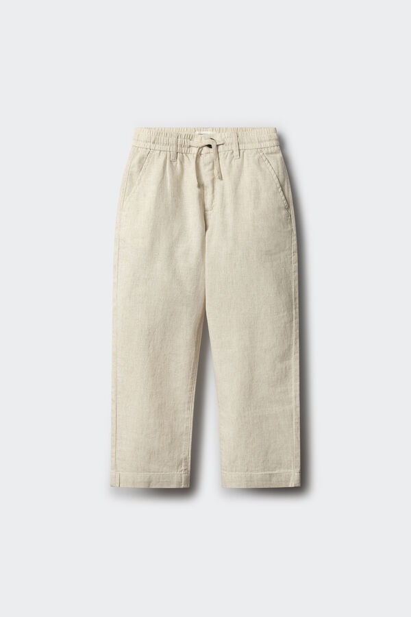 Springfield Kids Pantalon chino lino ni&ntilde;o blanco