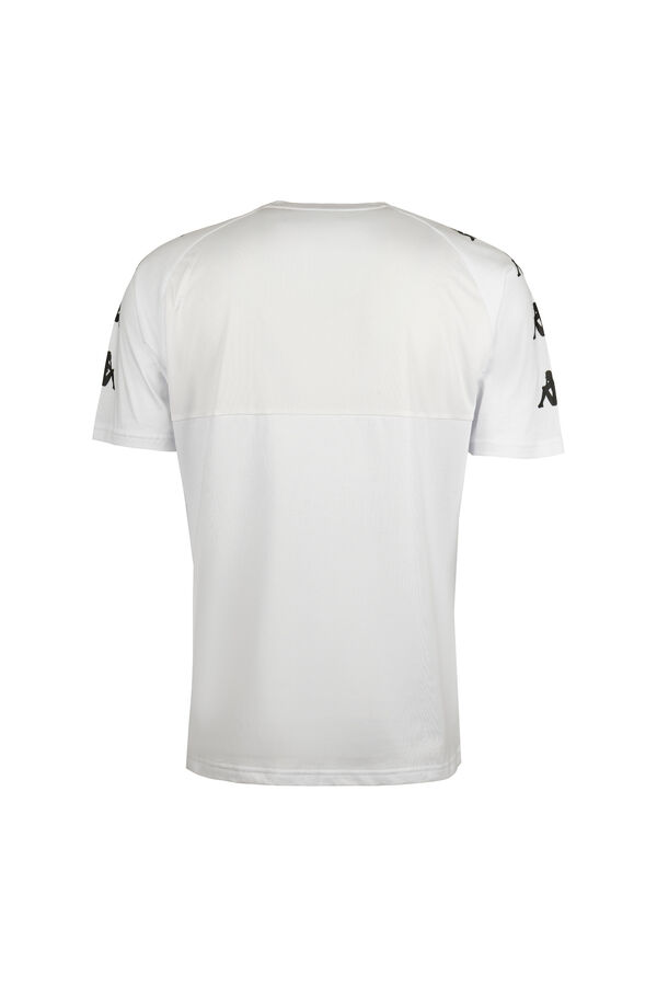 Kappa T-shirt de manga curta em algod&atilde;o b&aacute;sica branco