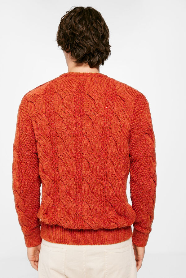 Springfield Camisola grossa de aranês borgonha