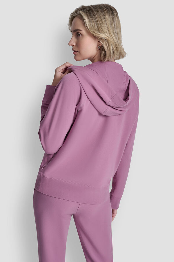 DKNY Sweatshirt com fecho-&eacute;clair rosa
