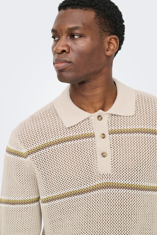 Only & Sons Polo de punto beige
