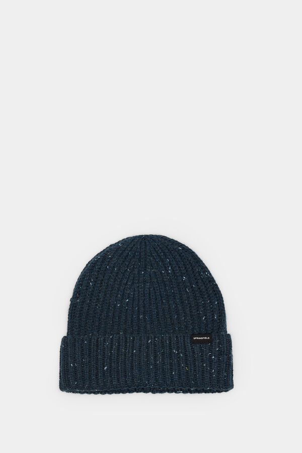 Springfield Gorro beanie en punto neps azul