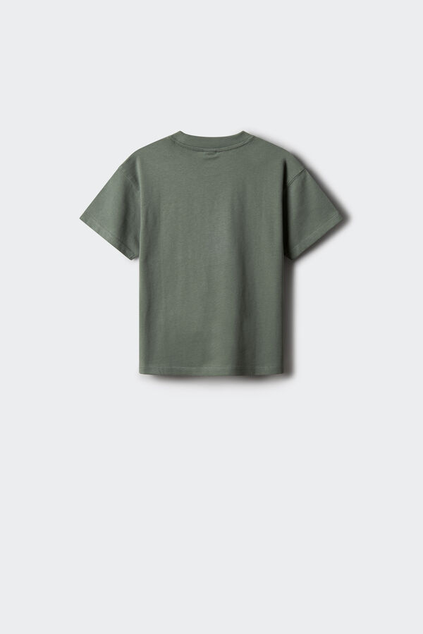 Springfield Kids Camiseta bolsillo contraste ni&ntilde;o verde