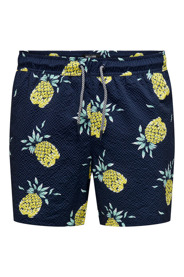 Only & Sons Ba&ntilde;ador estampado azul