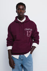 Springfield Sudadera capucha bordados burdeos
