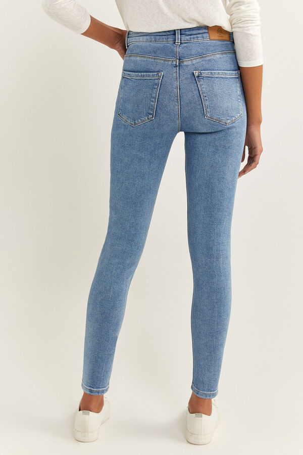 Springfield Jeans Talle Alto Skinny azul medio