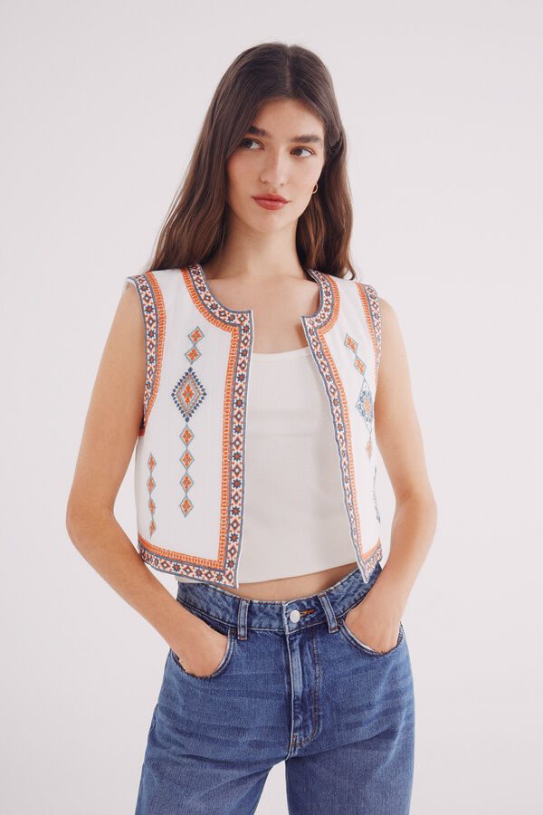 Springfield Boho Collection Colete boho bordado