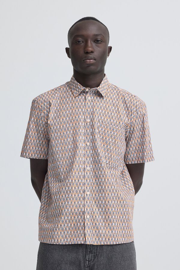 Blend Camisa de manga curta azul