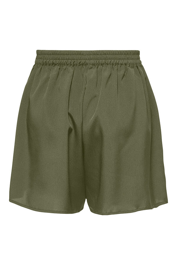 Only Shorts con tejido fluido verde